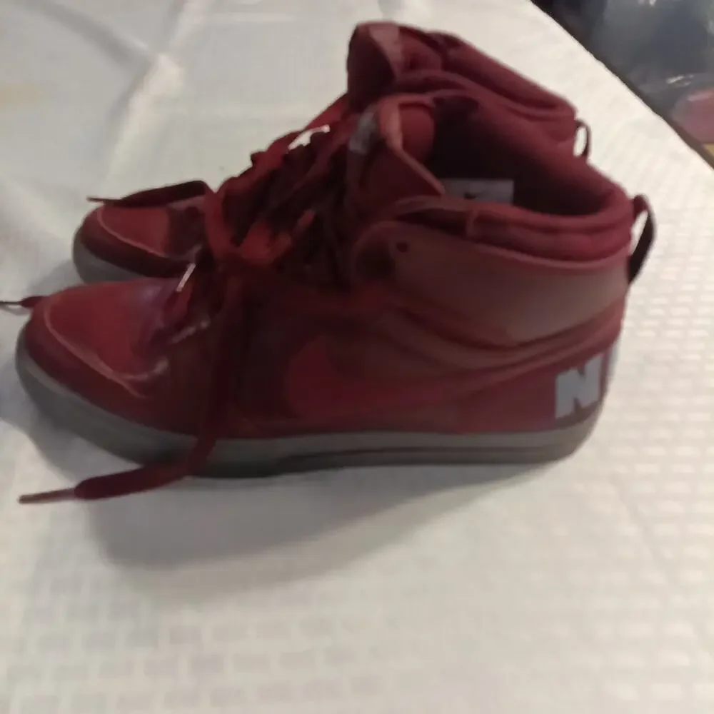 Nike Big Nike High AC Red Stealth 10.5 Basketball Shoes Men's Sneakers